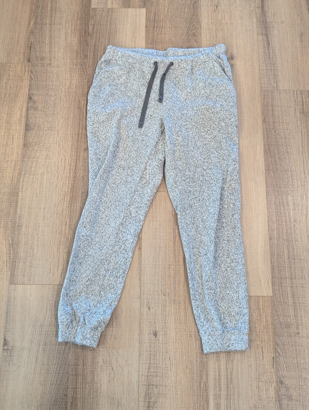 L.L.Bean Womens Small Marled Sweater Fleece Jogger Pants Gray Lounge Sweatpants